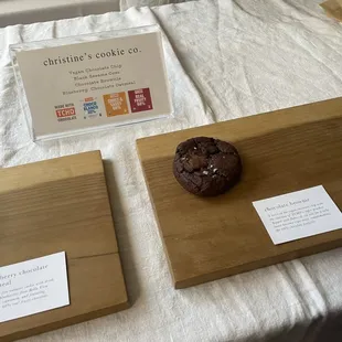 From event, chocolate cookie made with TCHO