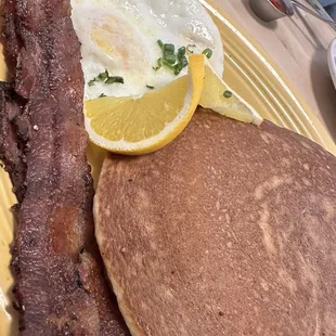 222: 2 eggs, 2 bacon, 2 pancakes.  222