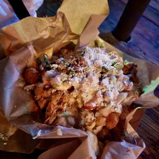 Tator Tot Nachos with Chicken