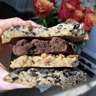 Cookies N Cream, Double Chocolate Chip &amp; Butter Pecan Cookies