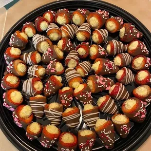 Chocolate covered strawberry tray