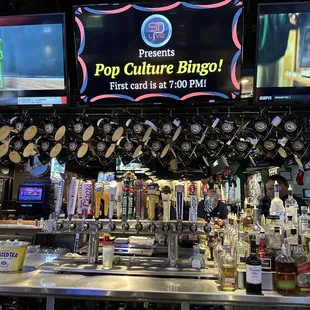 Pop culture bingo night.