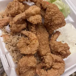 Large Shrimp &amp; Fish Plate