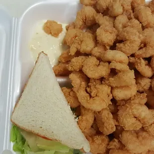 Popcorn shrimp ,good potion