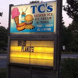 Sign by the road. Don&apos;t miss it!
