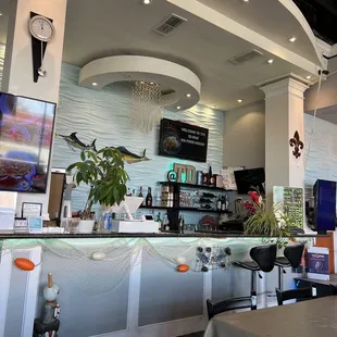 the bar