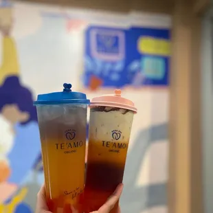 Fresh Yogurt with Lake Michigan w/ Tri Q, Volcano Milk Tea