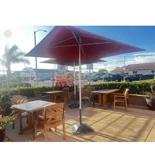 Beautiful outside eating area