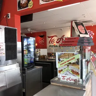 Counter view of dining area