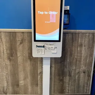 Self ordering kiosk.