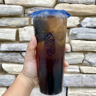 White Peach Oolong Tea w/ boba