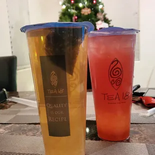 White peach oolong y Golden Pomelo twist