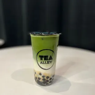 Matcha Latte with Boba