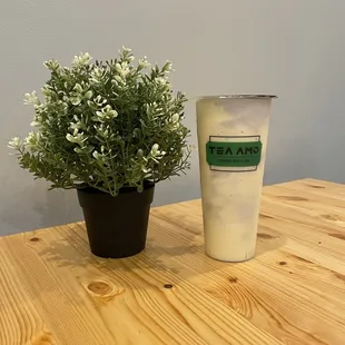 Taro Brulee Stormy Series Drink, made with real taro!