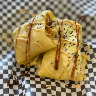 a close up of a pastry