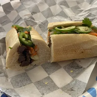 Banh mi.....way too sweet and not enough jalapeños