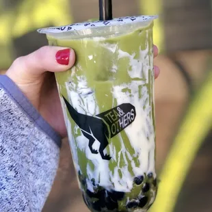 large camouflage w/ boba (tastes much better in the smaller size)
