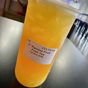 Passion fruit fruit tea