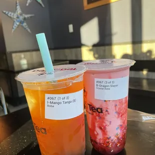 two cups of iced tea