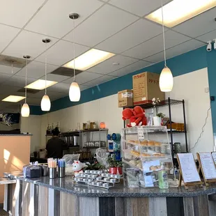 the interior of a coffee shop