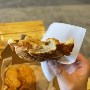 Inside of Bacon Taiyaki (around $3 for 1)