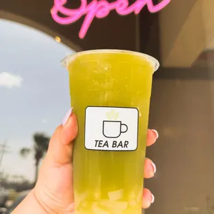 Citrus Green Tea Add Lychee Jelly