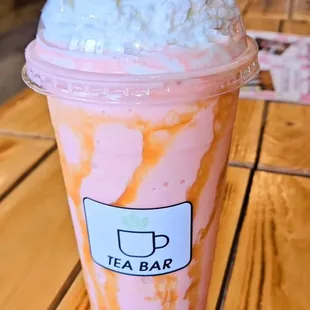 Strawberry Caramel Frappe