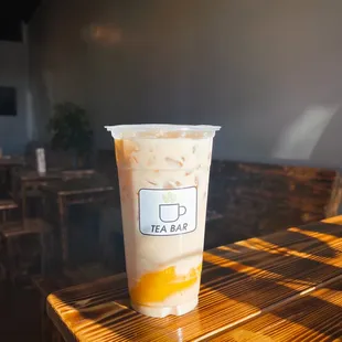 Milk Tea w/Egg Pudding