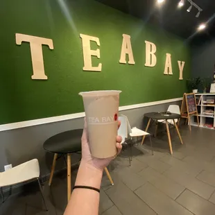 Interior (drink: Medium Vanilla milk tea)