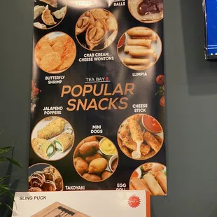 Snack menu!