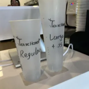 Cup sizes