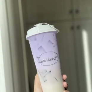 Taro Milk Tea w/Grass Jelly