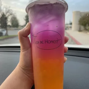 Aurora Peach Tea with Popping Boba