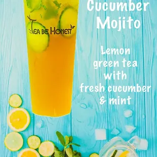 We're launching four new summer drinks on July 15th.
 MATCHA LEMONADE
 CUCUMBER MOJITO
 STRAWBERRY SUNRISE
 PIÑA COLADA MILKSHAKE