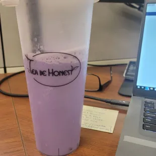 Lavendar Milk Tea W/boba