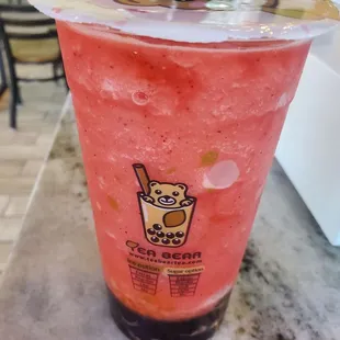 Mixed Berry Smoothie w/Boba