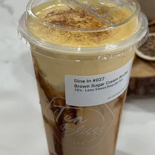 Brown sugar cream brûlée