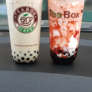two cups of bubble tea