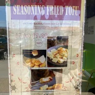 Seasoned tofu snack option