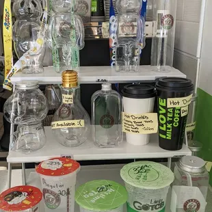 Unique drink vessels.