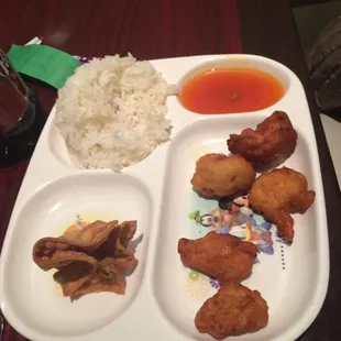 Kids sweet and sour chicken