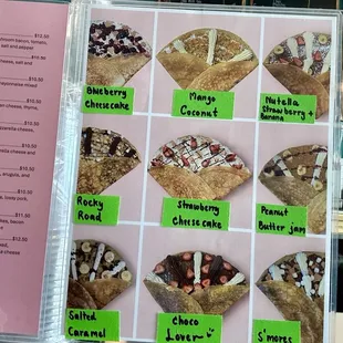 Crepe Menu