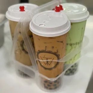 Vietnamese Coffee, Honeydew Smoothie, Thai Tea