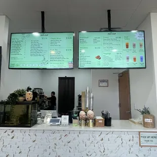 menus on the wall
