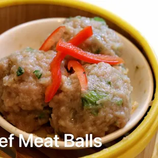 beef meat balls in a bowl
