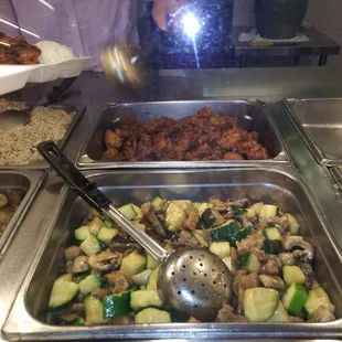 Good Orange Chicken and fresh Mushroom Chicken
