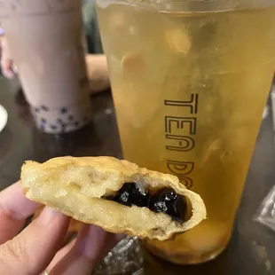 Taiyaki with boba filling option! Yummy