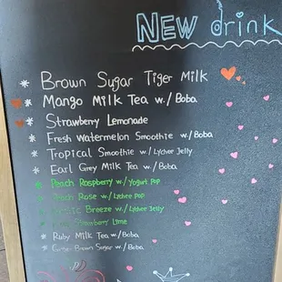 New drinks as of June 4 2021
