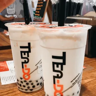 Almond Jasmine Milk Tea with Boba