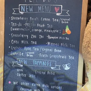New Menu Alert